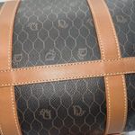 Christian Dior Black Brown Monogram Trotter Honeycomb Boston Duffle Bag With Loc Photo 9