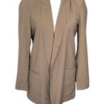 ZARA  Open Front Blazer Brown Women’s Size Small Relaxed Fit Lightweight Pockets Photo 1