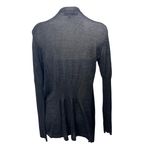 Jennifer Lopez Women's Black Metallic Open Front Long Sleeve Cardigan Sweater M Photo 1