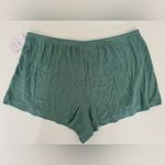 Auden Women’s Cozy Ribbed Sleep Shorts NWT Size Large Green Photo 1