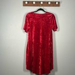 L&B Red Velour Swing Dress Size Small Photo 2
