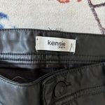 Kensie Kenzie Jeans Black High Waisted Straight Leg Leather Pants Size 12 W31 Photo 3