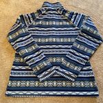 Eddie Bauer  Quarter Zip L/S Cozycore Fleece blue White Size SMALL (2023) Photo 9