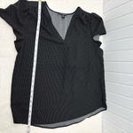 Hilary Radley Black and White Polka Dot V-Neck Blouse Size M Photo 6