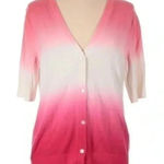 Eddie Bauer Ombre Dip Tie Dye Button Down Cardigan Sweater Size M Medium Photo 0