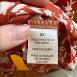 Sweet Rain  Red and White Floral Blouse Photo 2