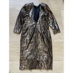 Vintage Womens Party Holiday Dress Jackie‎ Bernard Eklektic Size 16 Gold Sequin Photo 4