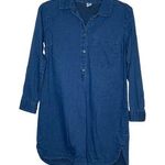 Old Navy Women's Shirtdress Chambray Collared Button Up Pullover Long Sleeved XS Photo 0