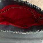 Carlos Falchi Crossbody Purse Flower Embellished Snakeskin Pattern Chain Strap Blue Photo 9