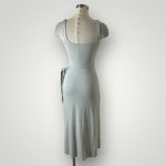 Wilfred ‎ Aritzia Saturn Ecovéro Tie Waist Midi Dress Light Gray XS Photo 5