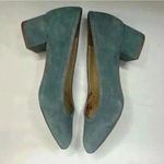 Madewell  The Raquel Suede Heel Pump Blue Green Size 7 Photo 1