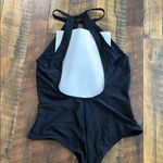 Unique Vintage   Black Halter Cutout Swimsuit Photo 1