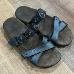 TAOS | Oasis Leather Strappy Silver Metallic Medallion Sandals Size 7 Photo 0