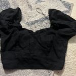 NEW House Of Harlow 1960 Black Crop Top 0 Black Photo 4