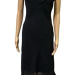 Jump  Apparel Black Semi Formal Lined Spaghetti Strap Vtg Midi Dress Juniors 9 Photo 0