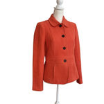Talbots Orange Button Up Wool Blend Blazer Jacket Size 4 Photo 1
