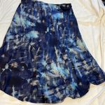 Johnny Was silk tie dye Asymmetrical skirt in hues of blue size L NWT Photo 5