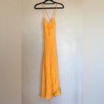 ZARA  Bloggers Fav Orange Midi Satin Effect Casual Maxi Slip Dress Orange SZ XS Photo 15