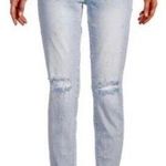 Driftwood Gizelle High Rise Embroidered Dizzy Daisy Distressed Light Wash Jeans Photo 0