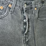 Levi's  501 Black Denim Shorts Women's Size 27 Frayed Hem Button Fly‎ 56327-0112 Photo 1