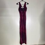 Cache Vintage 90s Satin Corset Lace Up Back Maxi Gown 3/4 Photo 6