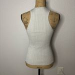 Madewell NWT Signature Shimmer Knit Cutaway Sweater Tank Silver Size S Ribbed Photo 8