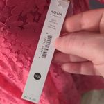 AQUA Hot Pink Short Sleeve Floral Lace Tiered Mini Dress Size XS Photo 3