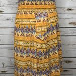 🎈Mossimo Mustard Yellow Aztec Print Mini Skirt Sz M Size M Photo 2