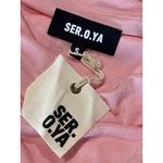 SER.O.YA Julia Midi Skirt in Powder Pink Small New Womens Stretchy Ruched Photo 7