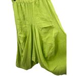 100% Linen Parachute Cargo Boho Midi Skirt Women's Size S/M Green Size M Photo 1