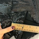 White Fox Boutique  Small Old News Sequin Shorts Black Photo 6