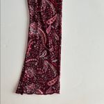 Old Navy  Maroon Paisley V-Neck Long Sleeve Mesh Top Lettuce Edge Photo 10