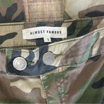 Almost Famous Womens Wide Leg Camo Cargo Pants Large Y2K Streetwear Utility Military Style Photo 1