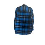 NWT Lita by Ciara Plaid flannel button up Shirt Size S Blue Photo 1