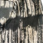 Vintage Havana  Ruffle Sleeve Knot Front Sheer Top Blouse Medium Tie Dyed Keyhole Photo 9