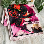 Vince Camuto watercolor floral large square scarf head wrap foulard size 36x36 Photo 0