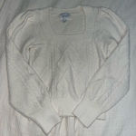 Pink Rose White square neck sweater Photo 0