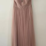 W•too NWT WTOO Lexie - Solid Blush Tulle Gown Lace Up Adjustable Straps Photo 5