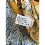 Xhilaration Xhileration FLORAL ROMPER Size Small Mustard Yellow LACE UP FRONT Short Sleeve Photo 3