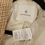 ANINE BING ππ Tweed Double Breasted Fishbone Blazer ~ Tan & Cream Medium Photo 15