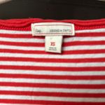 Gap Red & White Striped Sleeveless peplum tank Top Photo 1