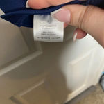 Romeo + Juliet Couture Blouse Size S Womens Blue Peplum Short Sleeve Cut-Out Photo 4