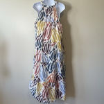 T Tahari Multi Color Cotton Tiered Midi Dress Size XL Sleeveless Summer Boho Photo 7