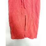 Free People  Easy Breezy Linen Cotton Midi Skirt Size 4 Coral Boho Chic Photo 9