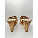 Charles David  Wedge Sandals Womens Size 12 Tan Crisscross Slip On Heels Photo 4