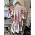 ALC Frank A.L.C. Jess Pink Cotton Puff Sleeve Crew Neck Tie Dye Mini Dress Size Small Photo 4