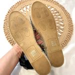 Vince  Edina Black Croc Embossed Black Leather Espadrille Sandal Platform Edie 11 Photo 8