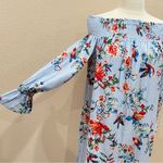 Soprano  Bird Floral Off Shoulder Striped Dress Size XS Photo 6