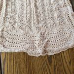 Miss Me  Pointelle Crochet Cowl Neck Sweater Tank in Ecru sz small EUC Photo 2