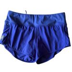 Oiselle  Shorts Womens 8 Blue Active Workout Pull On Pockets Running Lined Photo 0